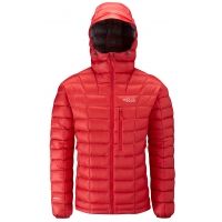 Rab Continuum Hoodie - Men's-Red/Zinc-Large