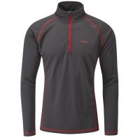 Rab Dryflo 150 Long Sleeve Zip Top - Men's-Anthracite-Large