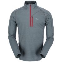 Rab MeCo 190 Long Sleeve Zip Tee - Men's-Smoke-Large