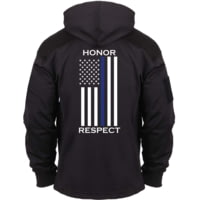 Rothco Honor and Respect Thin Blue Line Concealed Carry Hoodie - Black