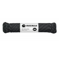 Rothco Polyester Paracord - Black w/Reflective Tracers