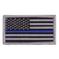 Rothco Thin Blue Line Police U.S. Flag Patch - Hook Back