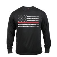 Rothco Thin Red Line Long Sleeve T-shirt - Men's