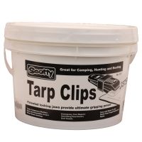 Scotty 60 Tarp Clips, Yellow in a display bucket 0301-YL