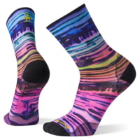 Smartwool PhD Ultra Light Watercolor Stripe Print Crew Socks - Men's