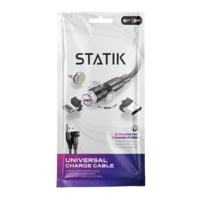 Statik 360 Universal Charge Cable w/ 3 Rotating Magnetic Connectors 6ft/2M