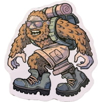 Sticker Art Sasquatch Camping Sticker