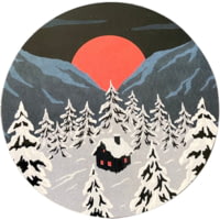 Sticker Art Winter Cottage Sticker