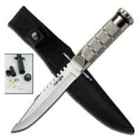 Survivor Fixed Blade Knives w/Compass and Survival Kit
