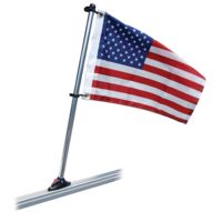 Taylor Made Pontoon 24" Flag Pole Mount &amp; 12" x 18" US Flag