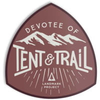 The Landmark Project Devotee of Tent &amp; Trail Sticker