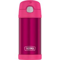 Thermos FUNtainer Stainless Steel Insulated Pink Water Bottle w/Straw