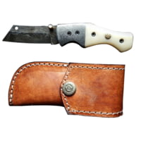 Titan Damascus Steel Folding EDC Knife, 4.5in