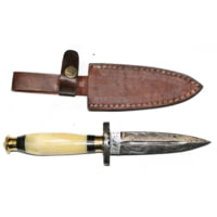 Titan Damascus Steel Boot Dagger, 10in