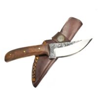 Titan International Knives Custom Forged Carbon Knife w/ Rosewood Grip, 4in Blade, 7in Overall