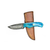 Titan International Knives Damascus 4in Drop Point Handmade Fixed Blade Knife