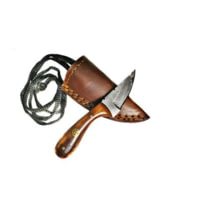 Titan International Knives Damascus Steel Neck Fix Blade Knife