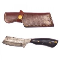 Titan International Knives Steel Damascus Bull Horn Handle 7.2in Knife, TD-022