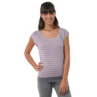 Toad&amp;Co Slubstripe Cap Tee - Women's-Misty Violet Stripe-Large