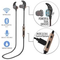 TRAKK METAL Bluetooth Magnetic Earbuds, Gold