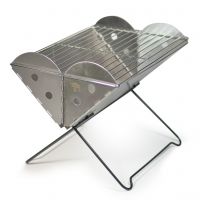 UCO Flatpack Portable Grill and FirePit, Stainless Steel