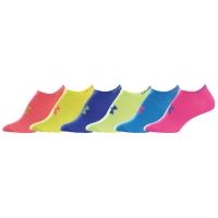 Under Armour 9-11 Ua Wmns 6pk Neon No Show-neo