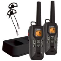 Uniden 50-Mile GMRS/FRS Radio - 2 Radios, Micro USB, Charge Cradle, TRU waterproof, Boom VOX Headset
