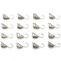 Vexan 50-Pack Unpainted Tungsten Grub Ice Fishing Jigs