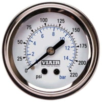 VIAIR 220 PSI 2in Single Needle Gauge