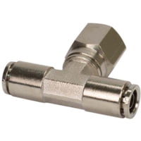 VIAIR 3/8in NPT F 1/8in to 1/8in Swivel T-Fitting