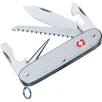 Victorinox Farmer Swiss Army Knife Silver Alox Ribbed