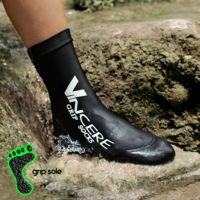 Vincere Sports Grip Socks Soft Soled Watersport Sock - Men's-Black-Medium