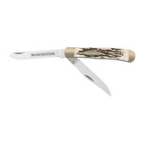 Winchester 2-Blade Jigged Bone Trapper Folding Knife