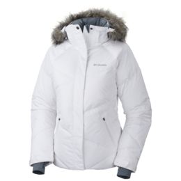 Columbia Lay D Down Jacket - Women's-White-Large — Womens Clothing