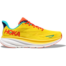 Hoka Clifton 9 Running Shoes - Mens, Passion Fruit/Maize  display picture 2