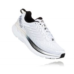 Hoka Men\'s Clifton 4 Running Shoe - Black/White Hoka One One Clifton 4 Black / White Running Shoes - Men main image 4
