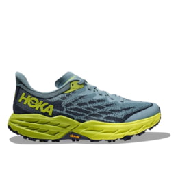 Hoka One One Speedgoat 5 1123159 SBDCT Mens 10 Shoes Stone Blue Citron Sneaker Hoka One One HOKA Speedgoat 5 Stone Blue Citron for sale | eBay main image 2