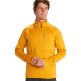 Marmot Olden Polartec 1/2 Zip - Men's, Large, Yellow — Mens