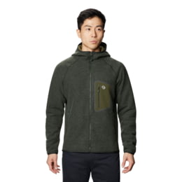 Mountain Hardwear Hatcher Full Zip Hoody - Men's, — Mens Clothing Size:  Medium, Age Group: Adults, Apparel Fit: Regular, Gender: Male, Color:  Darklands — OM7991925-M