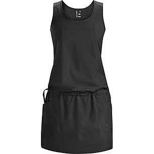 arc teryx contenta shirt dress ARC'TERYX Black Polyester Contenta Women's Mini Dress Gown NEW Size L