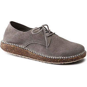 Birkenstock Men\'s Suede Slip-Ons - Light Gray Bend Low Suede Leather in Color Basalt Gray | BIRKENSTOCK US main image 3