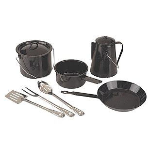 Coleman 8-Piece Enamel Cookware Set — CampSaver