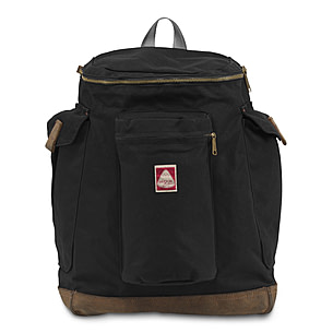 15 in leather black backpack Vintage Leather Backpack for 15.6-inch Laptop