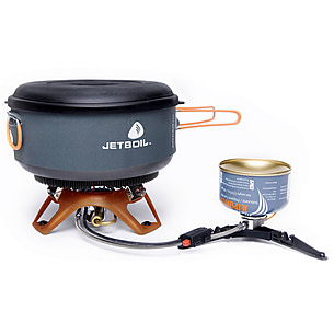 希少新品JETBOIL HELIOSバーナー&1.5ポット+フレックスリングFP Jet Boil Helios Cooking System — CampSaver