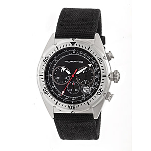 LOV3　魔種　プリマグラフィ Morphic M53 Series Chronograph Fiber-Weaved Leather-Band Watch w