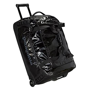 patagonia black hole wheeled duffel 100l sale the mesh lid pockets and external side pocket allow quick access to your travel necessities Black Hole Wheeled 100L Duffel
