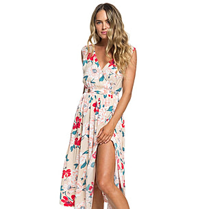 knee length dresses for ladies Green | Wrap Front Midi Dress