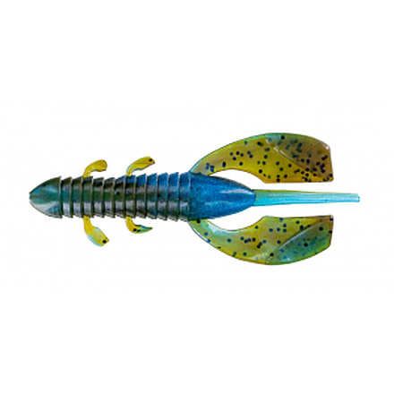 Big Bite Baits YoDaddy Soft Baits, 8 per Pack, Green Pumpkin Blue Swirl, 3.5 inch, YOD3