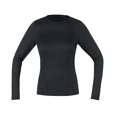 GOREWEAR Womens M Base Layer Long Sleeve Shirt in Black 2XS Form fit Moisture Wicking 1EFD1765, 100015-9900-34