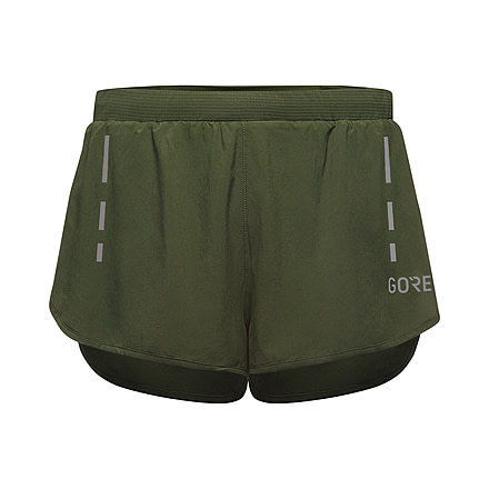 GOREWEAR Split Running Shorts Mens in Utility Green Small Slim fit C2372E3D, 100753-BH00-M